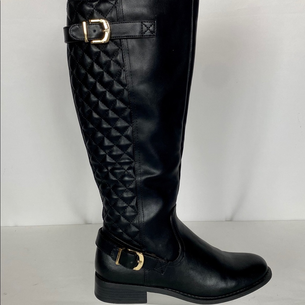 NWOT Silver Mountain Black Quilted Vegan Boots 8M